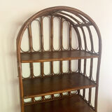 Vintage rattan bookcase