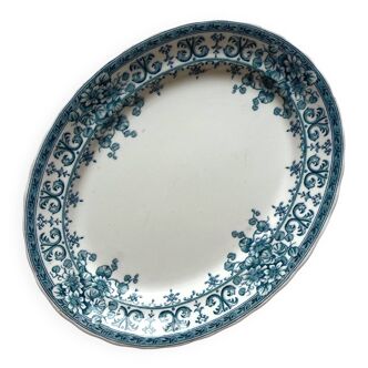 Oval dish in English ironstone, Oxford, Keeling & Co, late 19th century