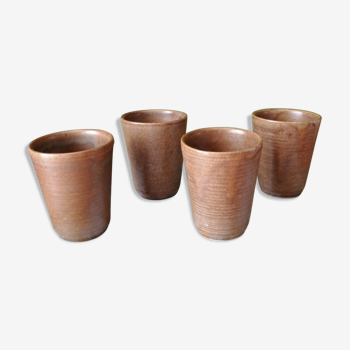 4 Digoin sandstone cups