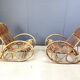 Vintage bamboo rocking chairs, 1960s - set of 2