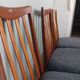 Lot of 6 Gplan teak wood armchairs vintage 1970s dining room scan.