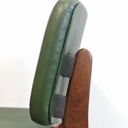 Mid-Century Modern dining chair in teak and leather, Denmark 1960s