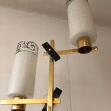 Maison Arlus floor lamp in metal brass and opaline