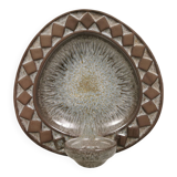 Wall-mounted candlestick in grayish colors, Danish and from the 1970s-80s.