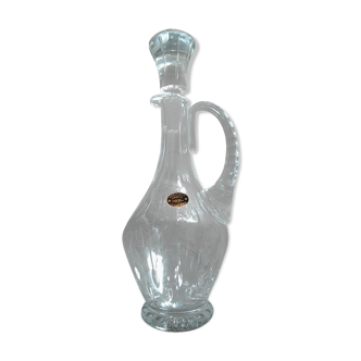 Carafe en cristal taillé main avec bouchon de carafe