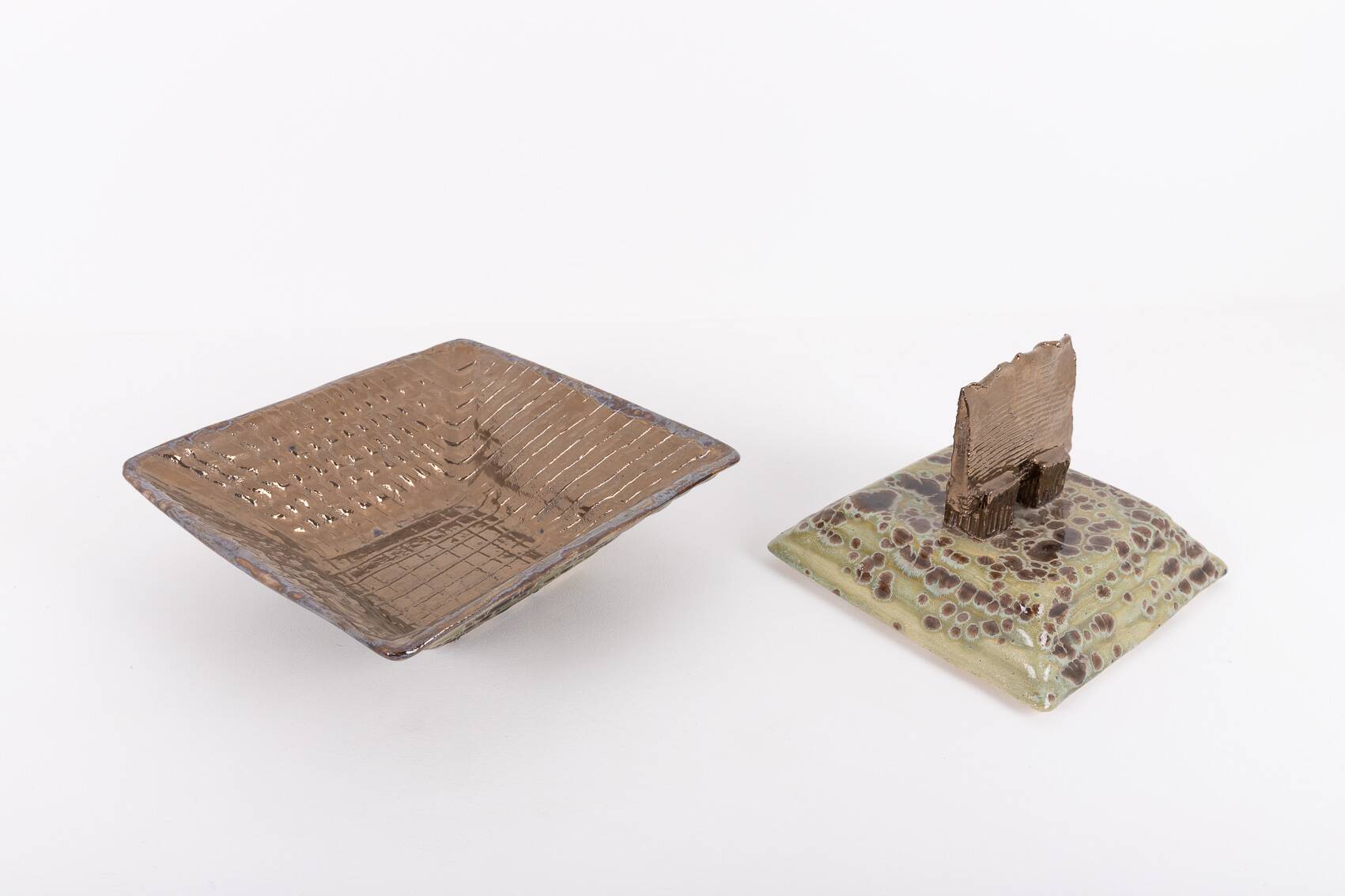 Unique glazed ceramic bowl, Sicily 1990’s