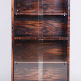 Restored Art Deco Bookcase, by Oldřich Liška, Macassar, Glass, Czech, 1930s