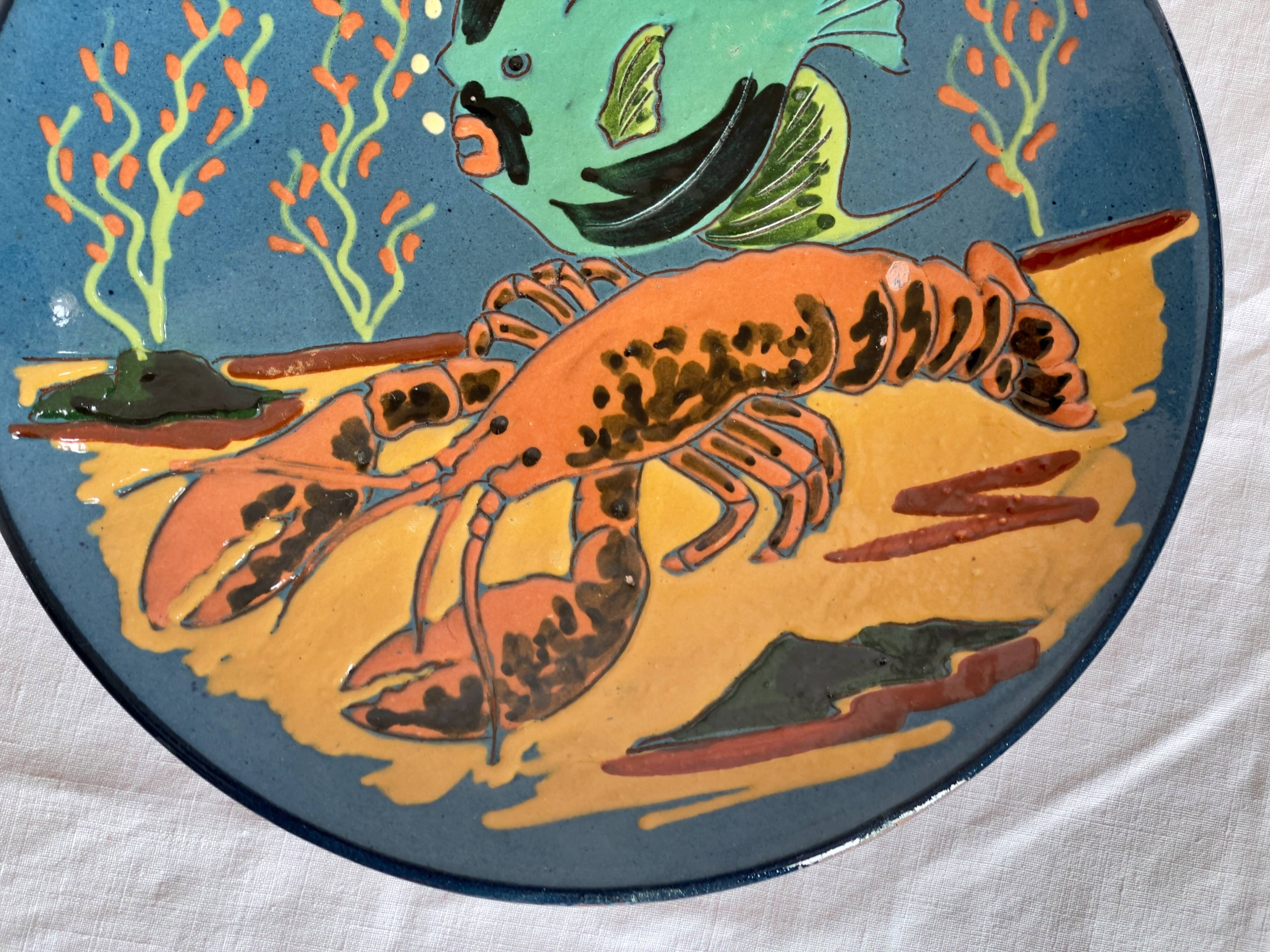 Lluís Puigdemont handcrafted dish -unsigned- 1960s in glazed ceramic