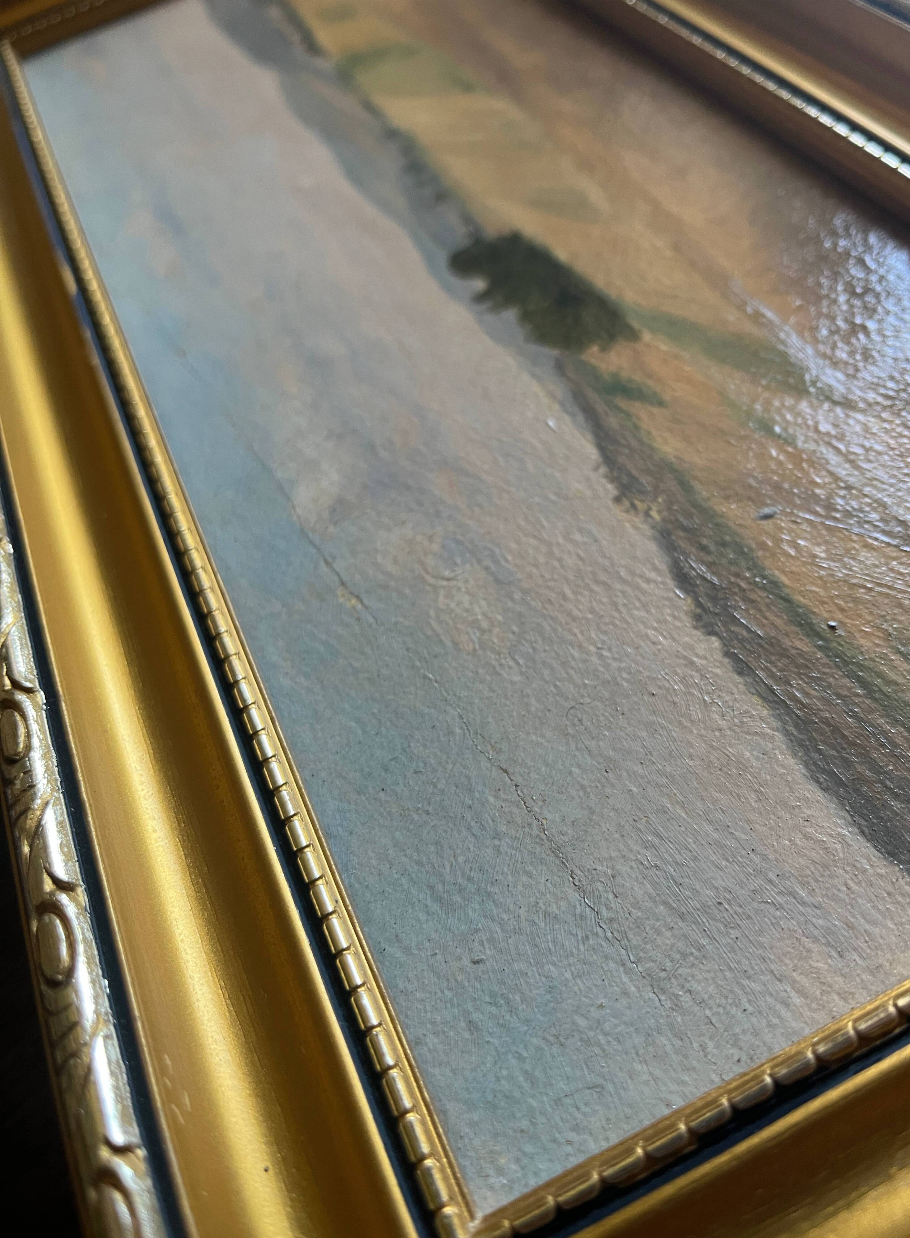 Painting HSP Georges MJ GIRARDOT (1856-1914) "Landscape" 1905