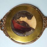 Mirror opposite hand late nineteenth 12x26cm