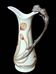Old Art Nouveau ceramic carafe and bronze handle with mermaid decor/Anno 1906