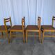 Set of 4 Vintage Branko Ursic Dining Chair: 1970s Scandinavian Wood & Brown