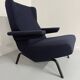 Archi Ligne Roset armchair, Pierre Paulin design, CM 195 HD, vintage blue