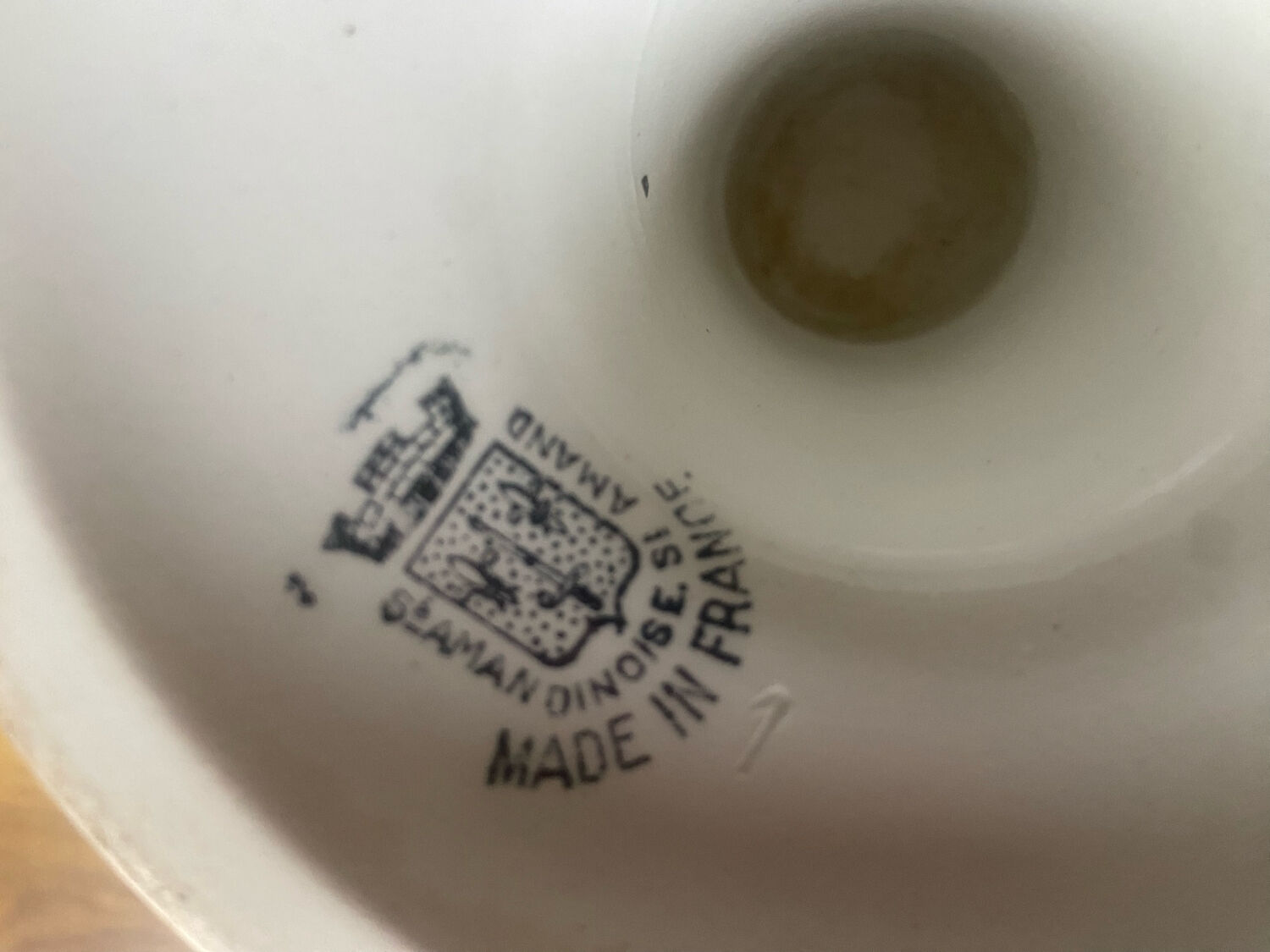 Pair of ceramic cups from St Amand 50s