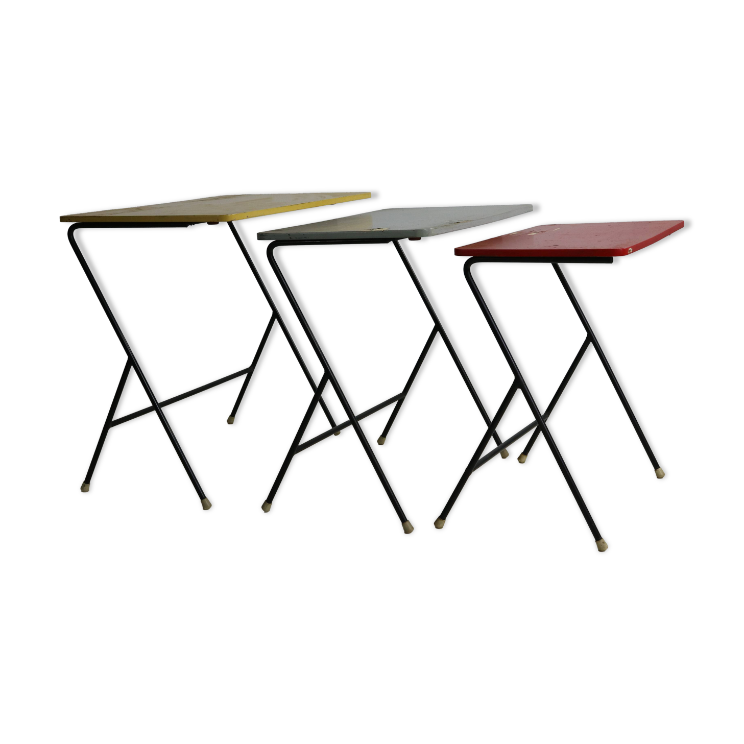 Set of fifties dutch design colorful nestingtables