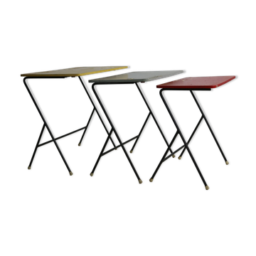 Set of fifties dutch design colorful nestingtables