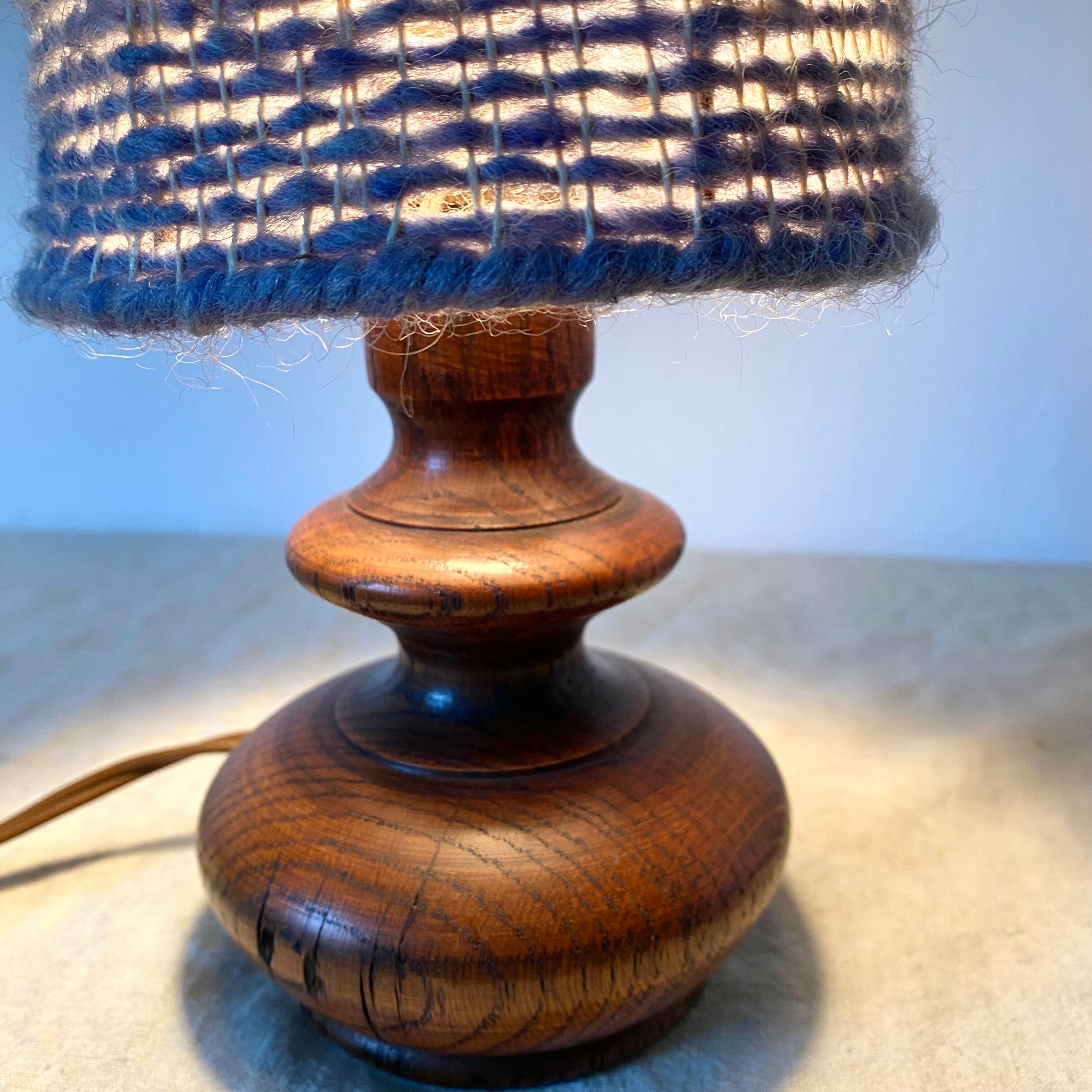 Vintage wool ball lamp from the 70s