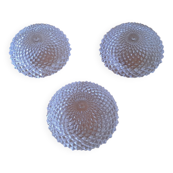 3 verres pour plafonniers ou appliques