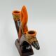Double candlestick Vallauris Fontaine de Vaucluse vintage ceramic