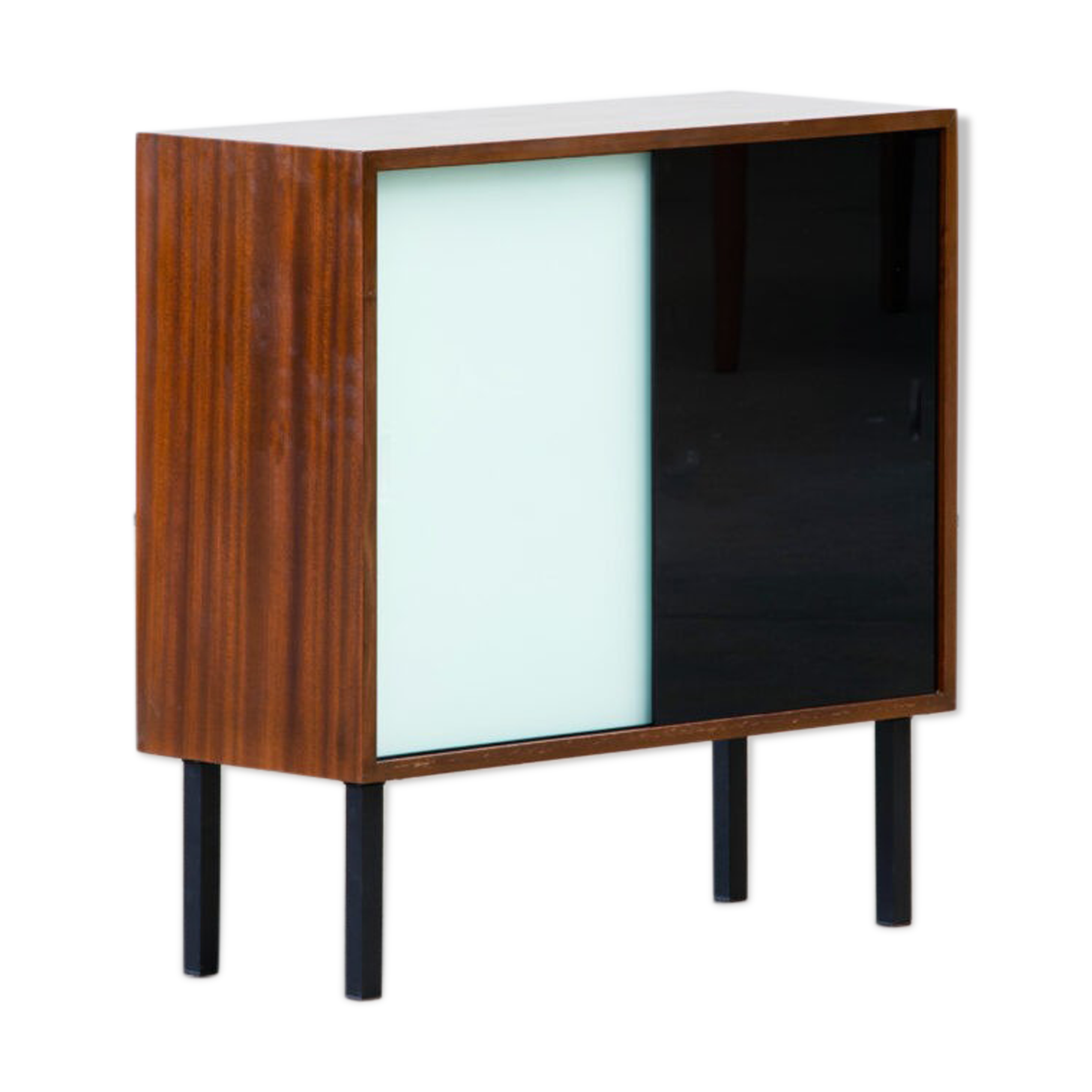 Meuble à vinyl bibliothèque scandinave en teck 1960