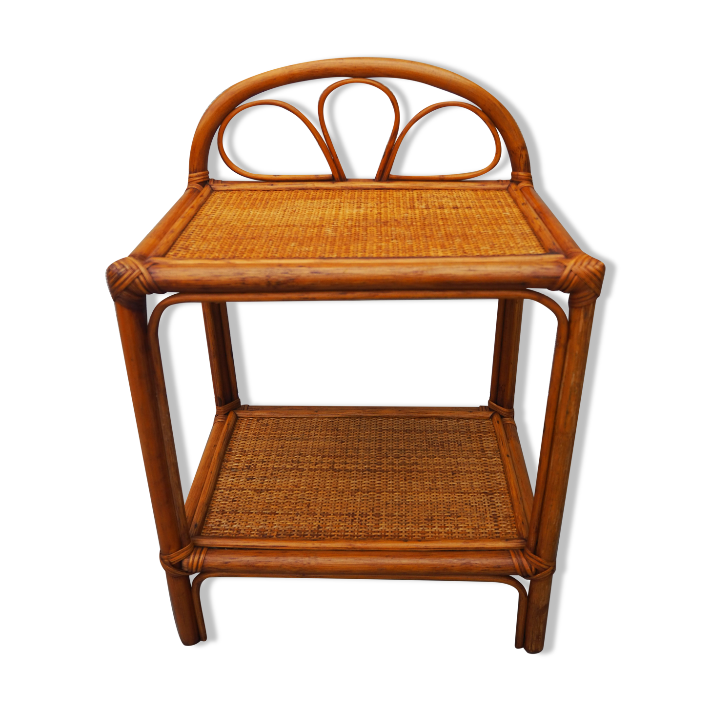 Night table, side table or end of rattan sofa