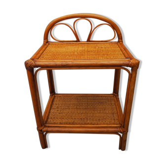 Night table, side table or end of rattan sofa