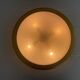 Design/One, flush lamp in glass, gold and brown metal, 1960s, Germany