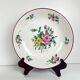 Set of 6 calotte plates Model Réverbère by KG Lunéville, tulip & rose pattern.