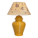 Grande lampe en céramique nervurée jaune moutarde 1970