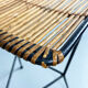 Rattan and Iron Bar Stool by Dennis Lennon, England, c.1950