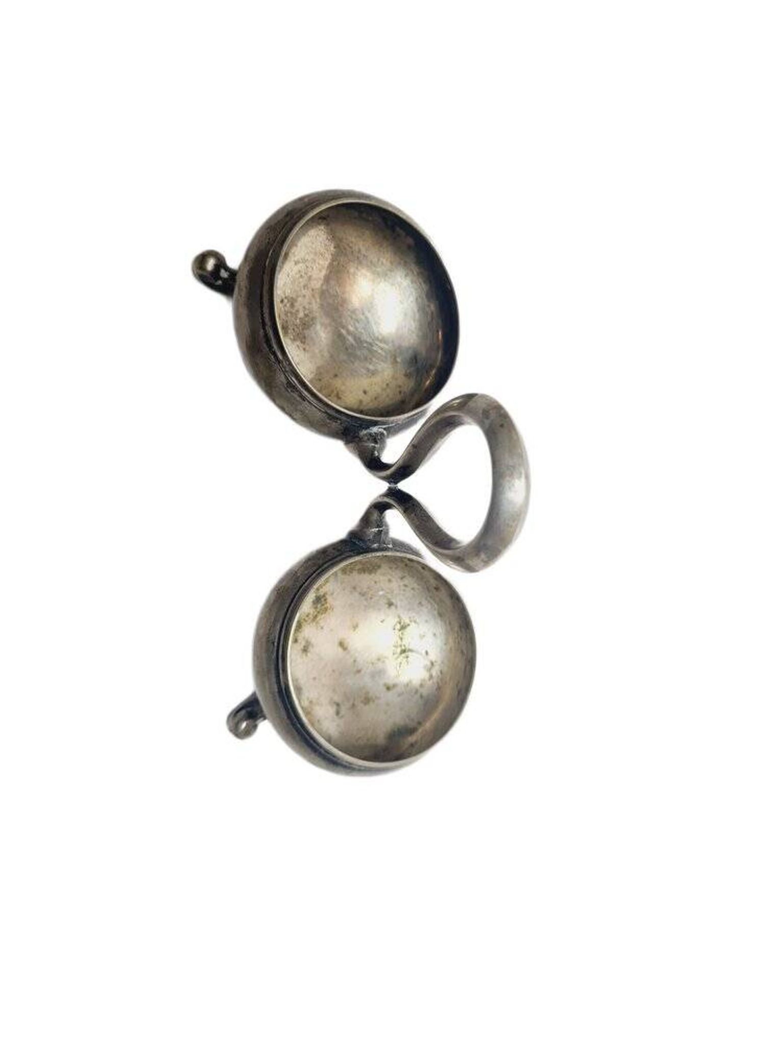 Eclectic silver salt and pepper holder, Germany, 1890s