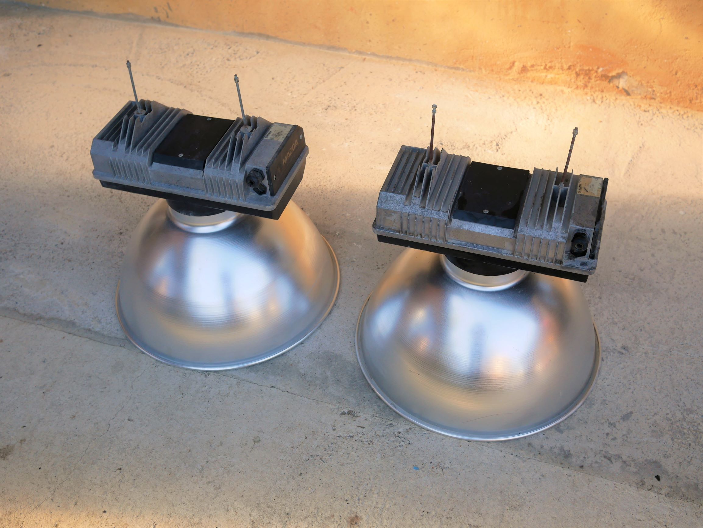 Pair of industrial hanging by Mazda