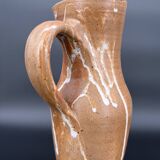 Large vintage flamed stoneware jug – France, 1970s