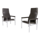 Paire de fauteuils à dossier haut de Fritz Hansen, Danemark des années 1980