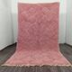 Handwoven natural wool rug, traditional pink, size 1.5/2.5 m.