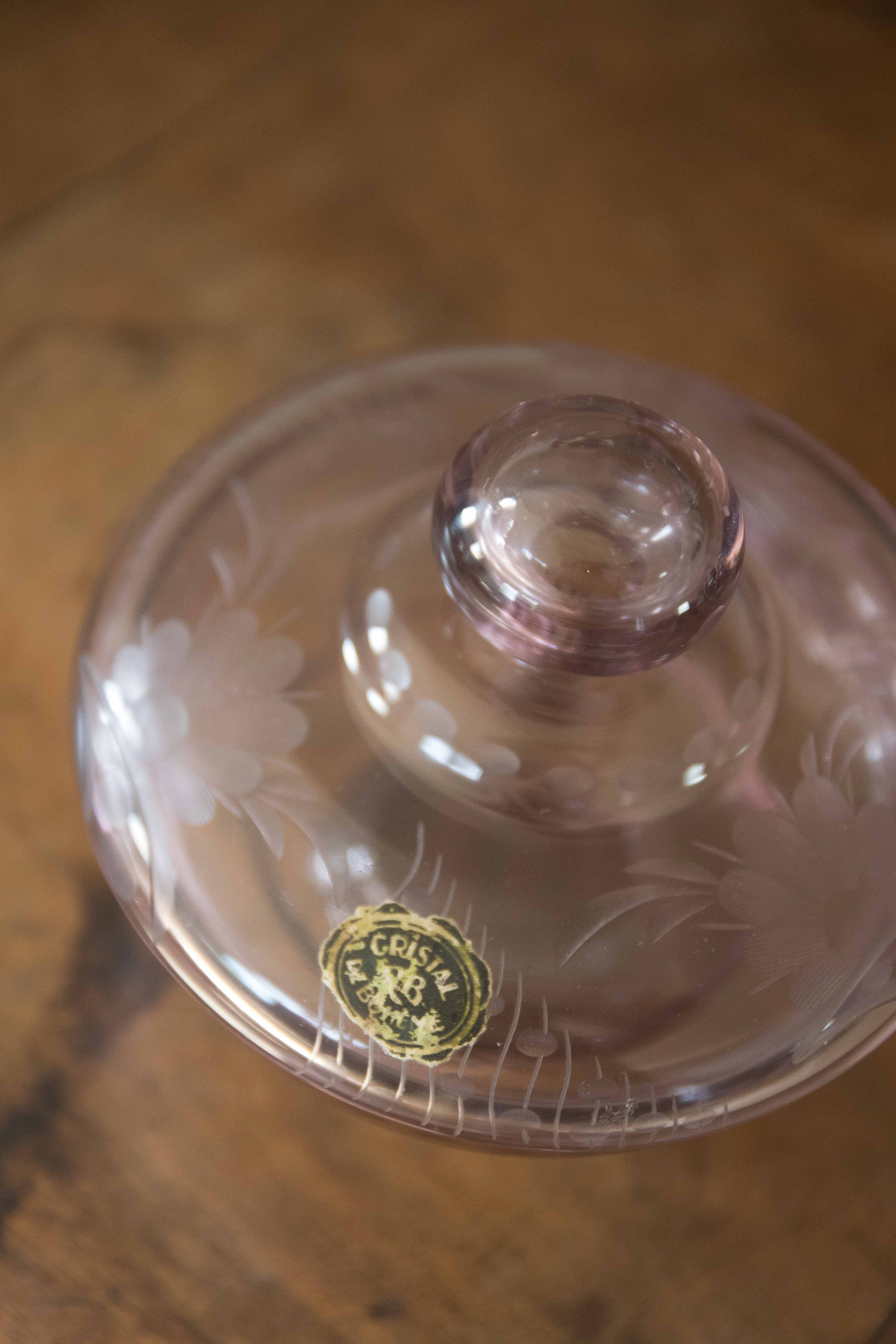 Purple candy cut Bohemian crystal