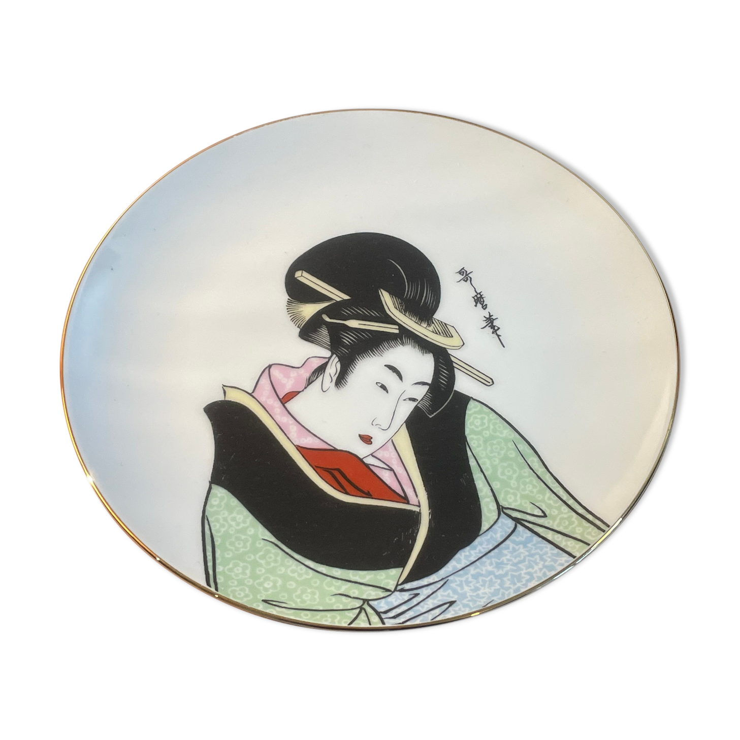 Decorative plate geisha Japan