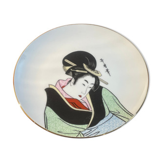 Decorative plate geisha Japan