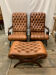 Many Vintage English Chesterfield Ottomans