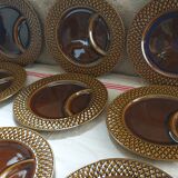 12 Digoin Saarguemines 70's compartment plates