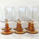 Set of 6 vintage port glasses