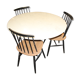 Table ronde en marbre et ses chaises