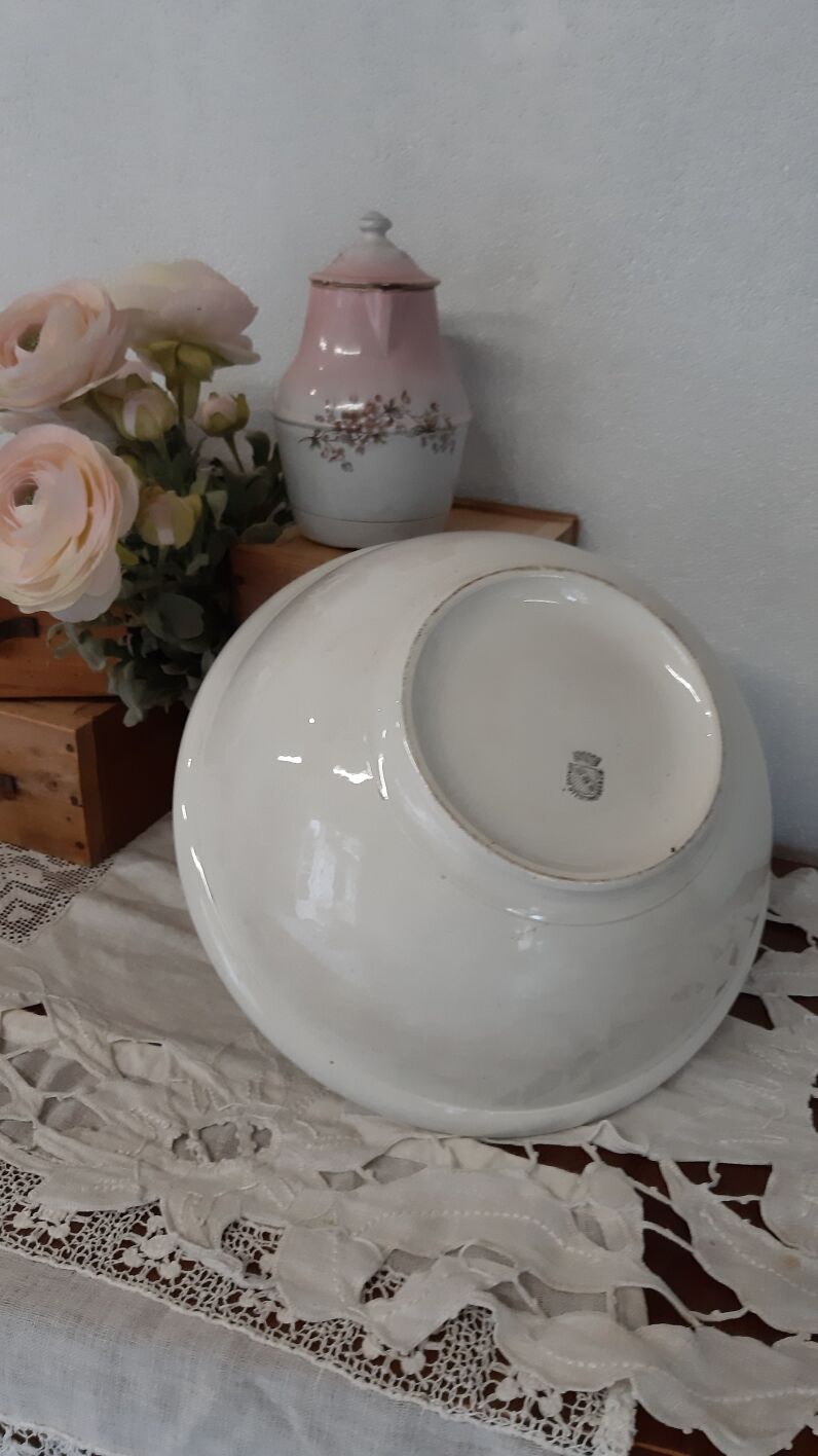 White salad bowl sarreguemines