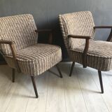 Set of 2 Vintage Cocktail Club Chairs, 1950s