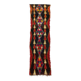 Vintage Moroccan Berber carpet Azilal hallway 2.87x0.75m