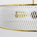 Brass Pendant Light in the Style of Mathieu Matégot Mid-Century, France, 1950s