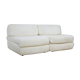 Sofa formed by 2 heaters. Foam, velvet "cream". Steiner. France, Circa 1970