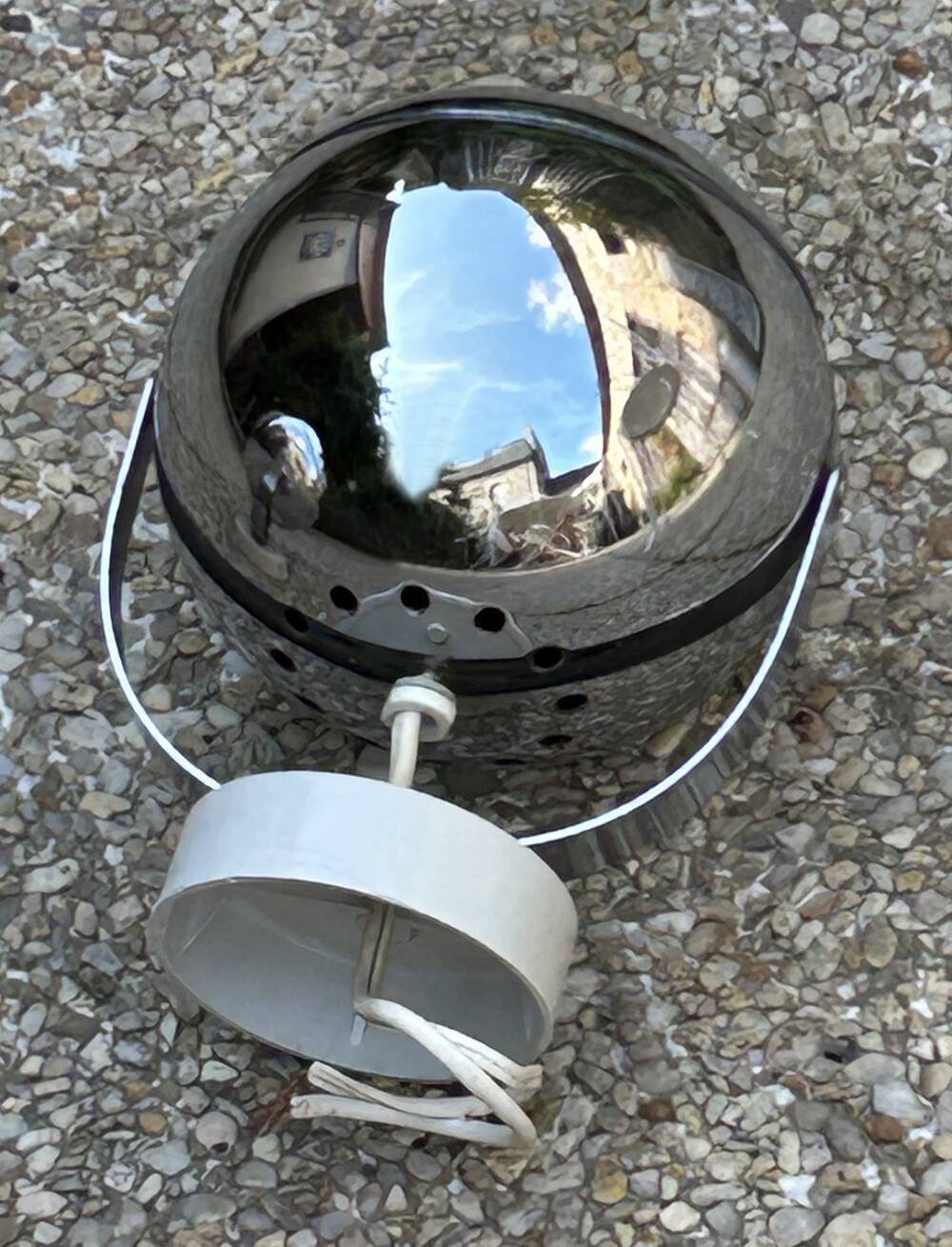Pair of eye ball wall lights, space age, chrome, vintage, 70s