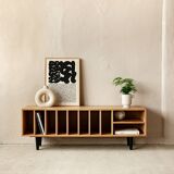 Vinyl Record Storage Cabinet Oak "Silene"