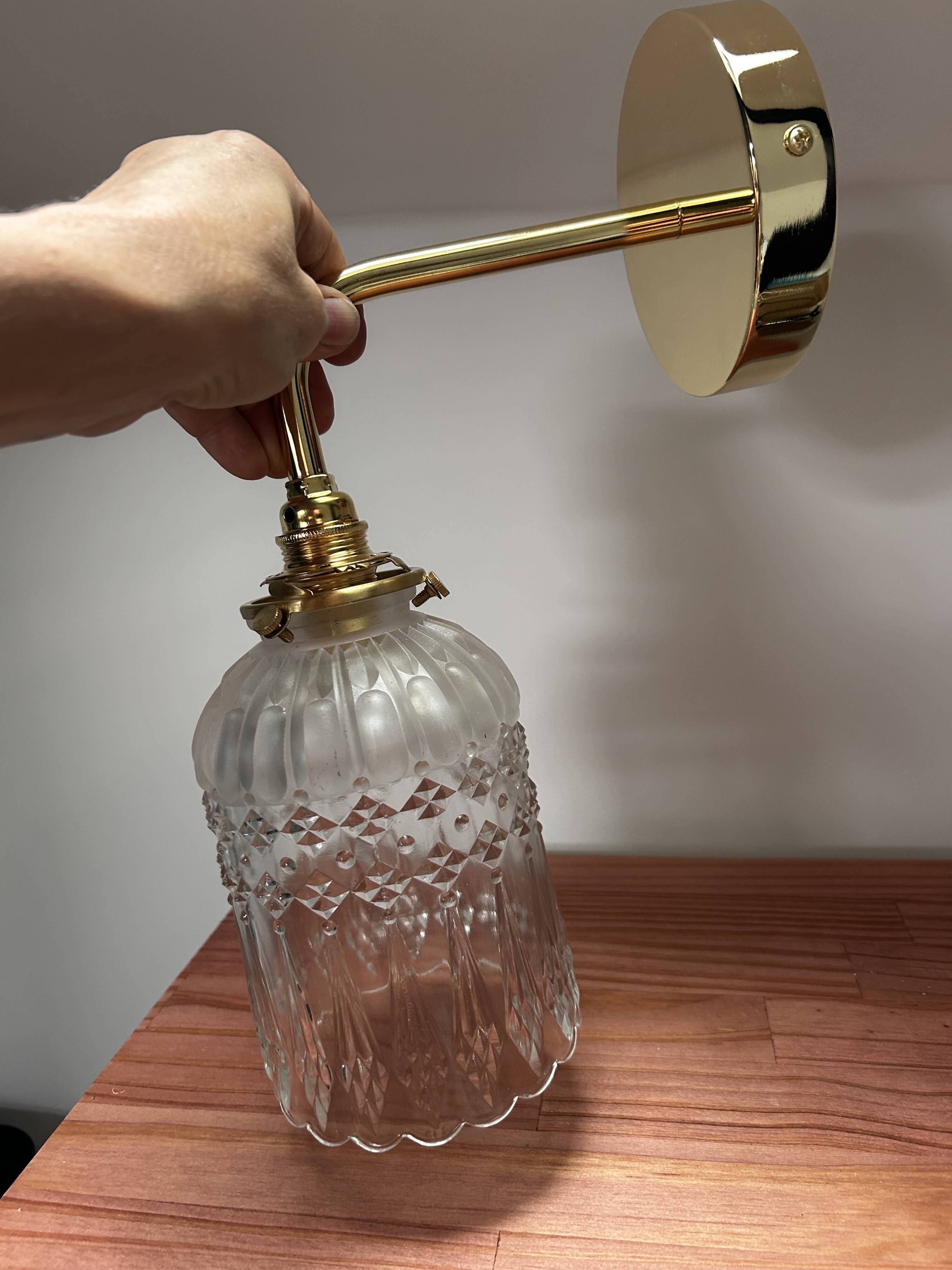 Vintage gold wall light